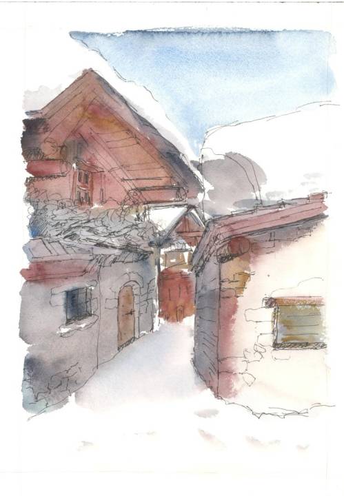 chalet typique en hiver de regis 